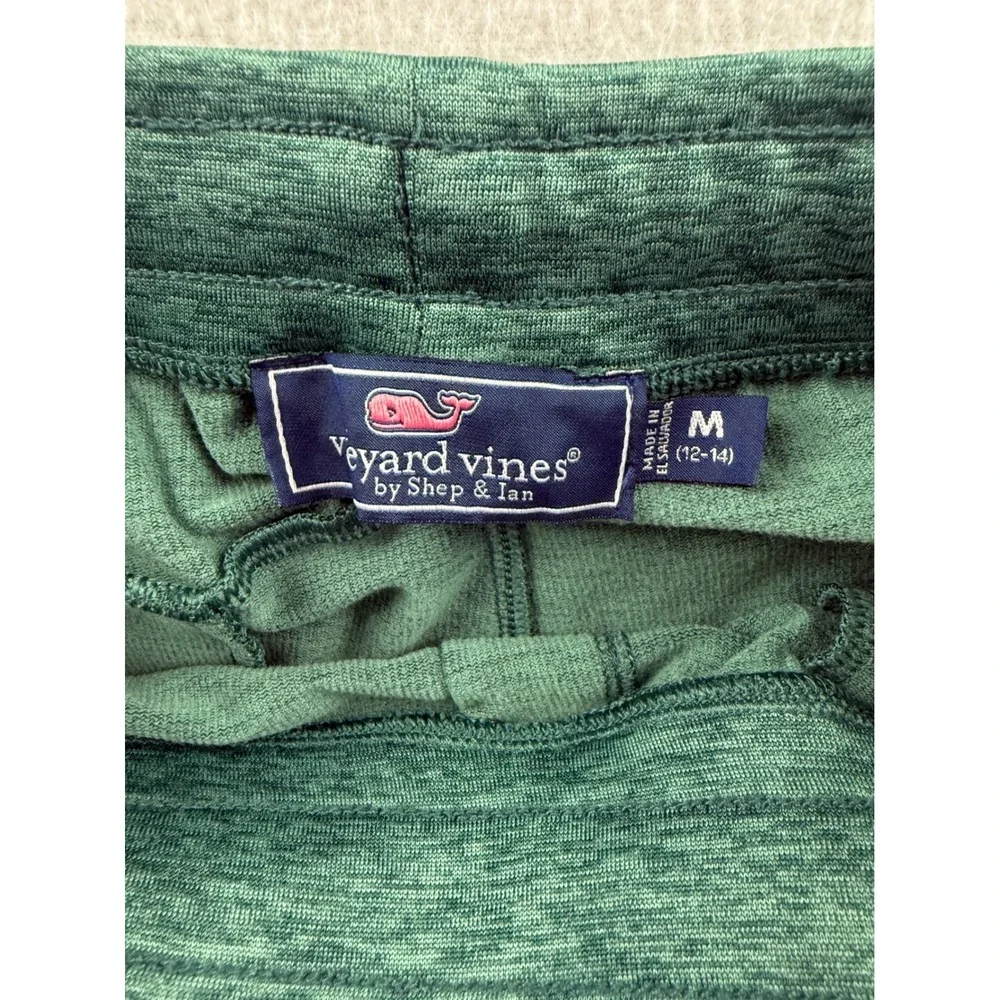 Vineyard Vines Kids Green Heathered On-The-Go Jogger Pants Medium 12-14 Active